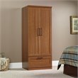 Catania 2-Drawer Wood Wardrobe Armoire with Drawer in Sienna Oak