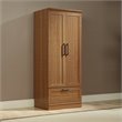 Catania 2-Drawer Wood Wardrobe Armoire with Drawer in Sienna Oak
