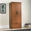Catania 2-Drawer Wood Wardrobe Armoire with Drawer in Sienna Oak