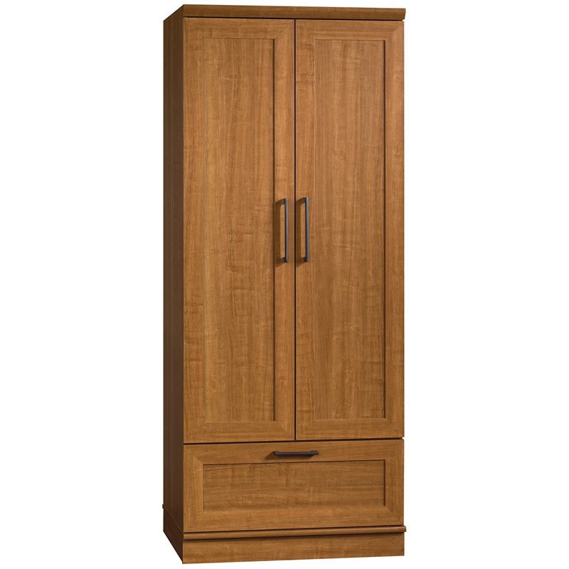 Catania 2-Drawer Wood Wardrobe Armoire with Drawer in Sienna Oak