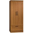 Catania 2-Drawer Wood Wardrobe Armoire with Drawer in Sienna Oak