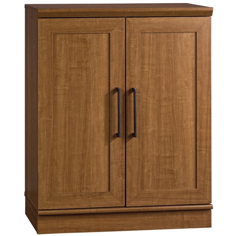 Catania Adjustable Shelf Traditional Engineered Wood Cabinet in Sienna Oak