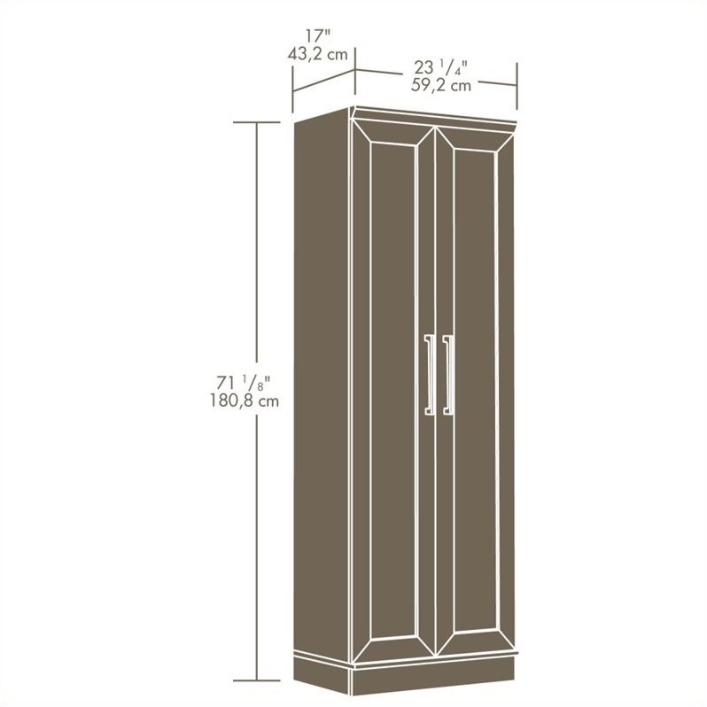 Catania Traditional Engineered Wood Storage Cabinet in Dakota Oak