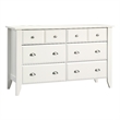 Catania Modern / Contemporary Engineered Wood 6 Drawer Dresser in Soft White