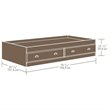 Catania Modern / Contemporary Twin Mates Bed in Soft White Finish