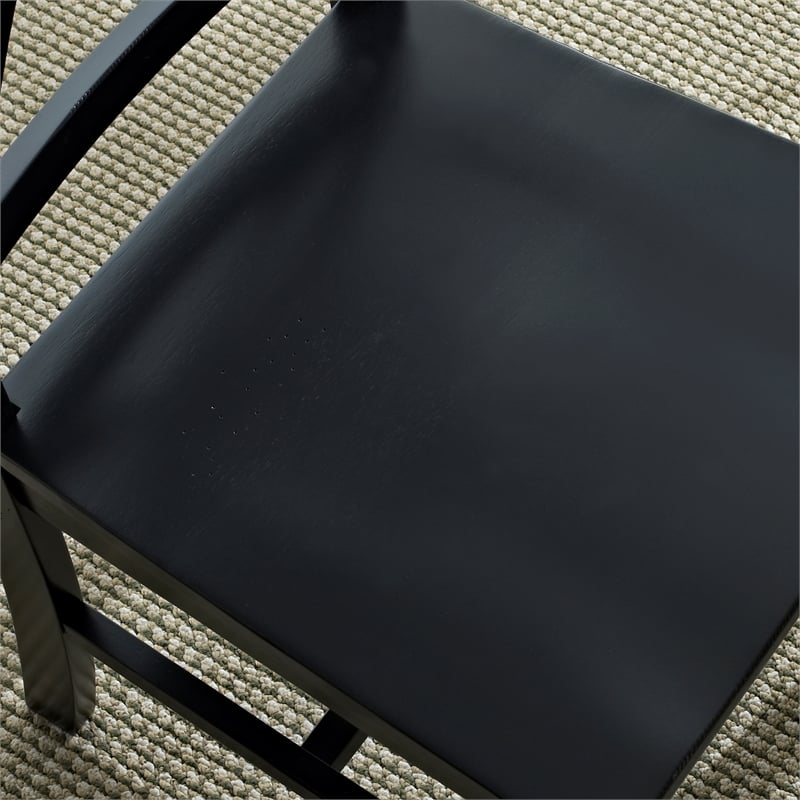 Catania Modern / Contemporary Wood Dining Chair in Black (Set of 2)