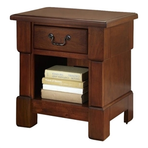 Catania Modern / Contemporary Wood Nightstand in Brown Finish