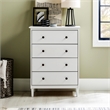 Catania Modern / Contemporary 4 Drawer Solid Wood Dresser in White