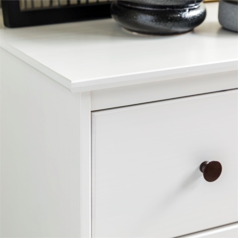 Catania Modern / Contemporary 4 Drawer Solid Wood Dresser in White