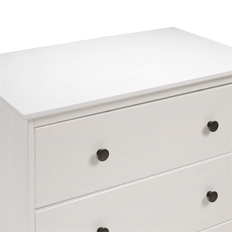 Catania Modern / Contemporary 4 Drawer Solid Wood Dresser in White