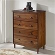 Catania Modern / Contemporary 4 Drawer Solid Wood Dresser in Walnut