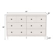 Catania Modern / Contemporary 6 Drawer Solid Wood Dresser in Walnut
