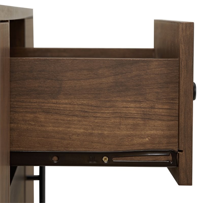 Catania 3-Drawer Mid-Century Wood Sideboard Buffet Cabinet in Brown