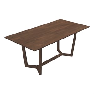 Catania Mid Century Modern Style Solid Wood Walnut 71&quot Rectangular Dining Table