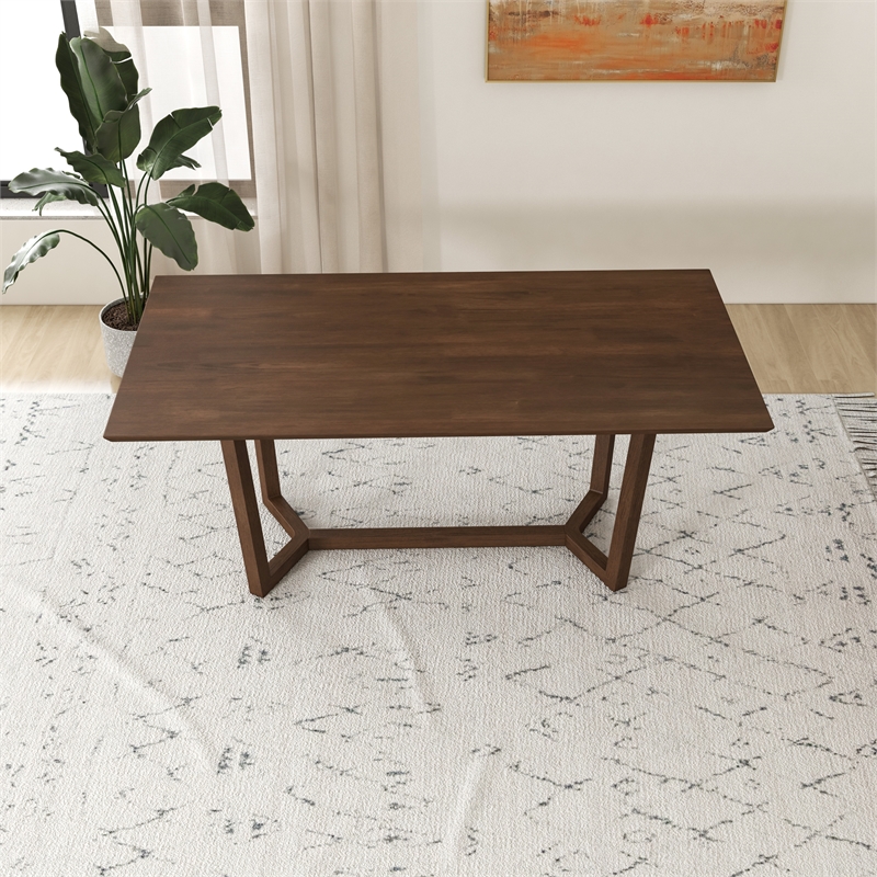 Catania Mid Century Modern Style Solid Wood Walnut 71