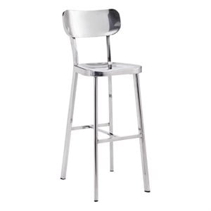 brika home bar stool in silver