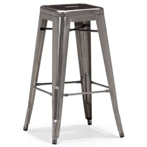 brika home modern bar stool in gunmetal