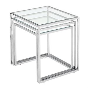 brika home nesting table in clear