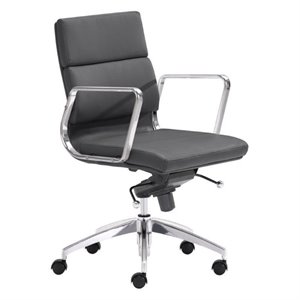 brika home low back faux leather office chair