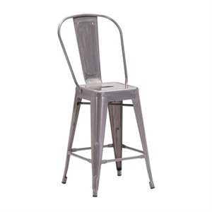 brika home bar stool in gunmetal