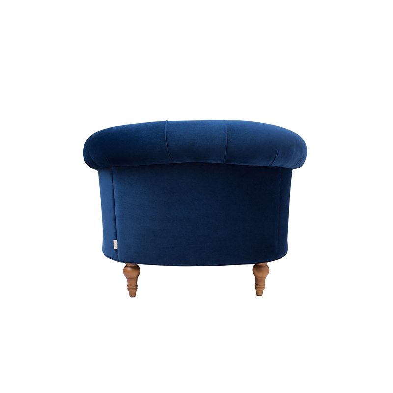 Brika Home Tufted Accent Chair in Navy Blue 680270601178 ...