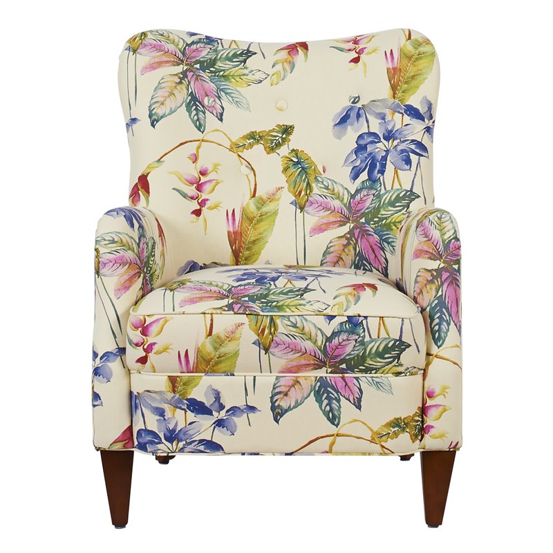 upholstered floral chair