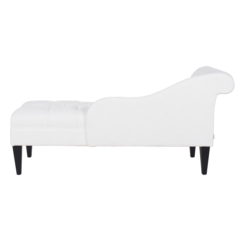 Tufted Roll Arm Chaise Lounge, Left Arm Facing Chaise Lounge