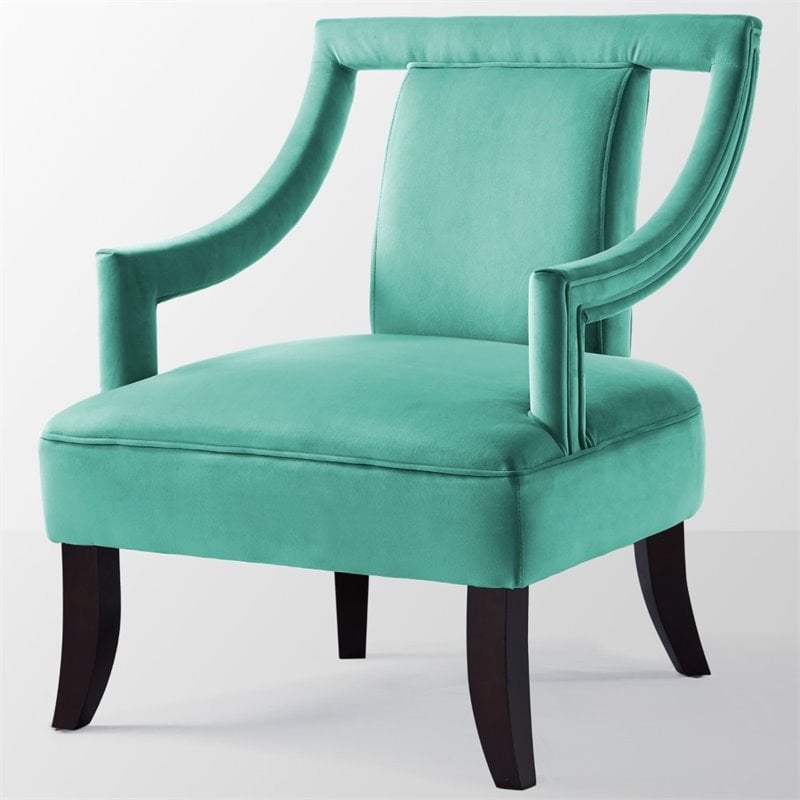 Brika Home Velvet Accent Chair in Teal Blue | eBay