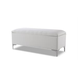 brika home storage bench in bright white