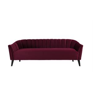 brika home accent sofa in burgundy