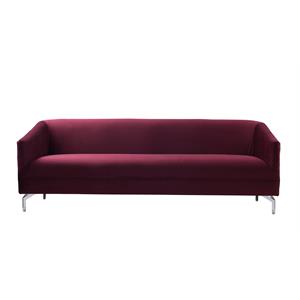 brika home tight back sofa in burgundy