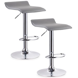 brika home faux leather adjustable bar stool (set of 2)