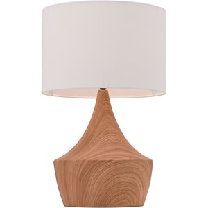 brika home retro metal table lamp in white and brown