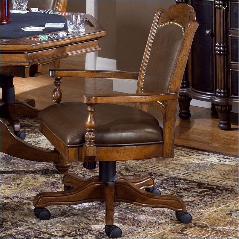 Bowery Hill Arm Chair with Leather Back