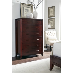 bowery hill 7 drawer chest in cinnamon finish