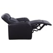 Bowery Hill Leather Home Theater Recliner in Black