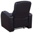 Bowery Hill Leather Home Theater Recliner in Black