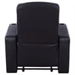 Bowery Hill Leather Home Theater Recliner in Black