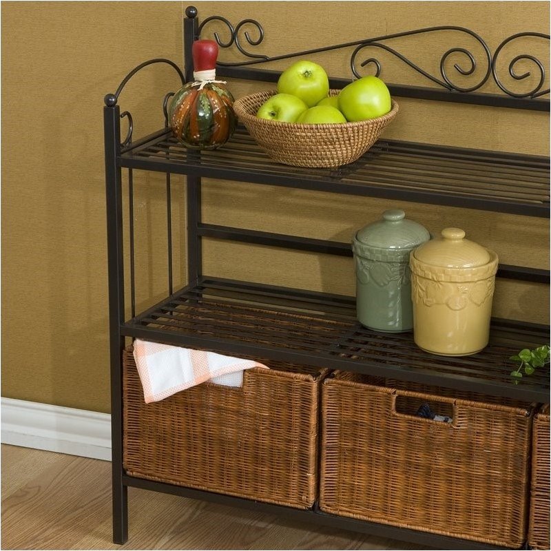 Bowery Hill 3Drawer Baker's Rack BH169237