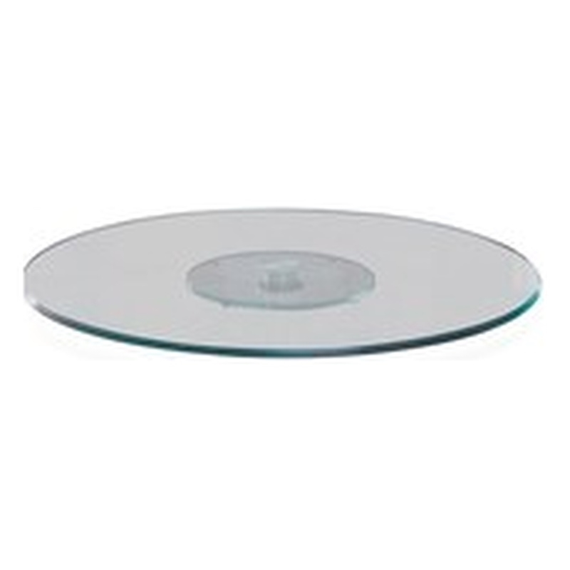 Bowery Hill Transitional Glass Clear Lazy Susan 40