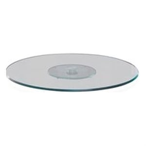 Bowery Hill Transitional Glass Clear Lazy Susan 40&quot Round Triple Edge