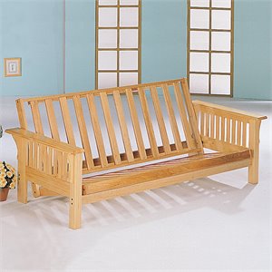 bowery hill futon frame in weathered oak