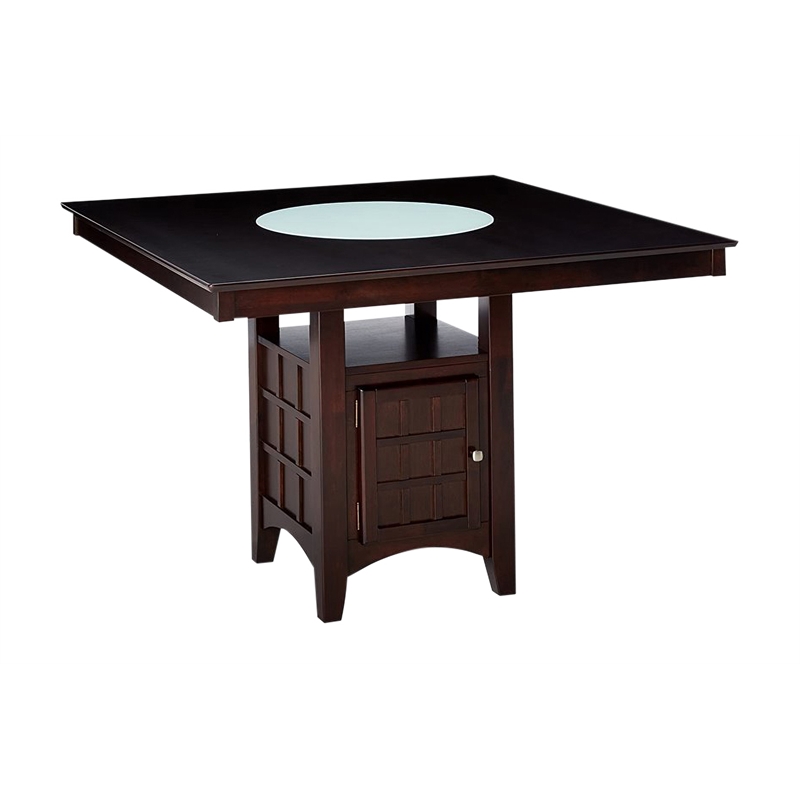 Bowery Hill Square Counter Height Dining Table in Espresso