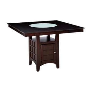 Bowery Hill Square Counter Height Dining Table in Espresso