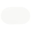 Bowery Hill Modern Metal Chrome Plated Oval Dining Table with White Top