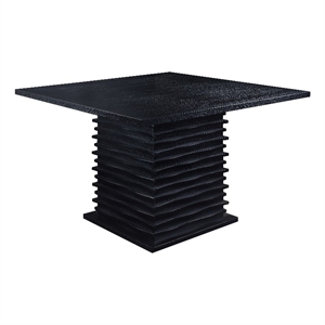 Bowery Hill Square 54&quot Wood Counter Height Dining Table in Black