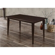 Bowery Hill Casual Asian Hardwood Dining Table in Cappuccino Finish