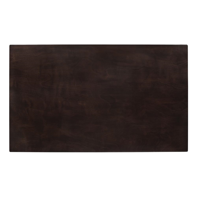 Bowery Hill Casual Asian Hardwood Dining Table in Cappuccino Finish