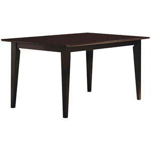 Bowery Hill Casual Asian Hardwood Dining Table in Cappuccino Finish