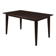 Bowery Hill Casual Asian Hardwood Dining Table in Cappuccino Finish